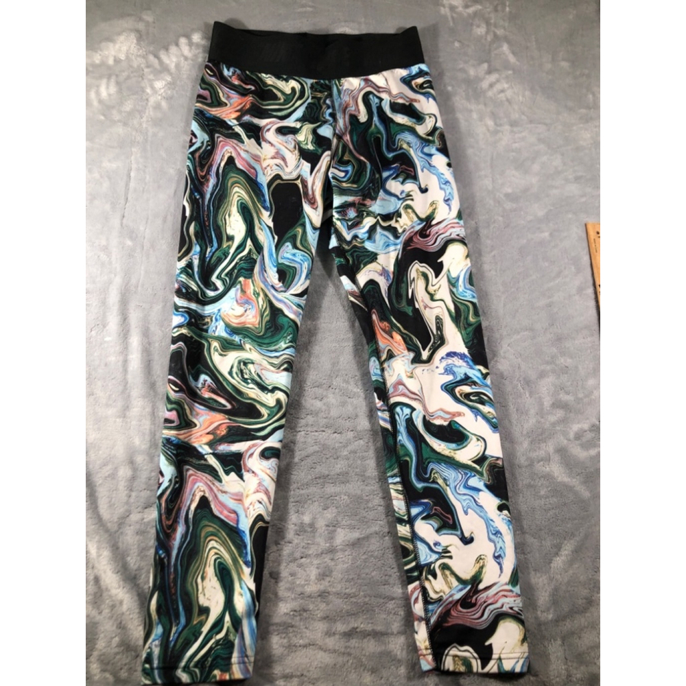 Nike Multicolor Marble Print Leggings - Black Waistband